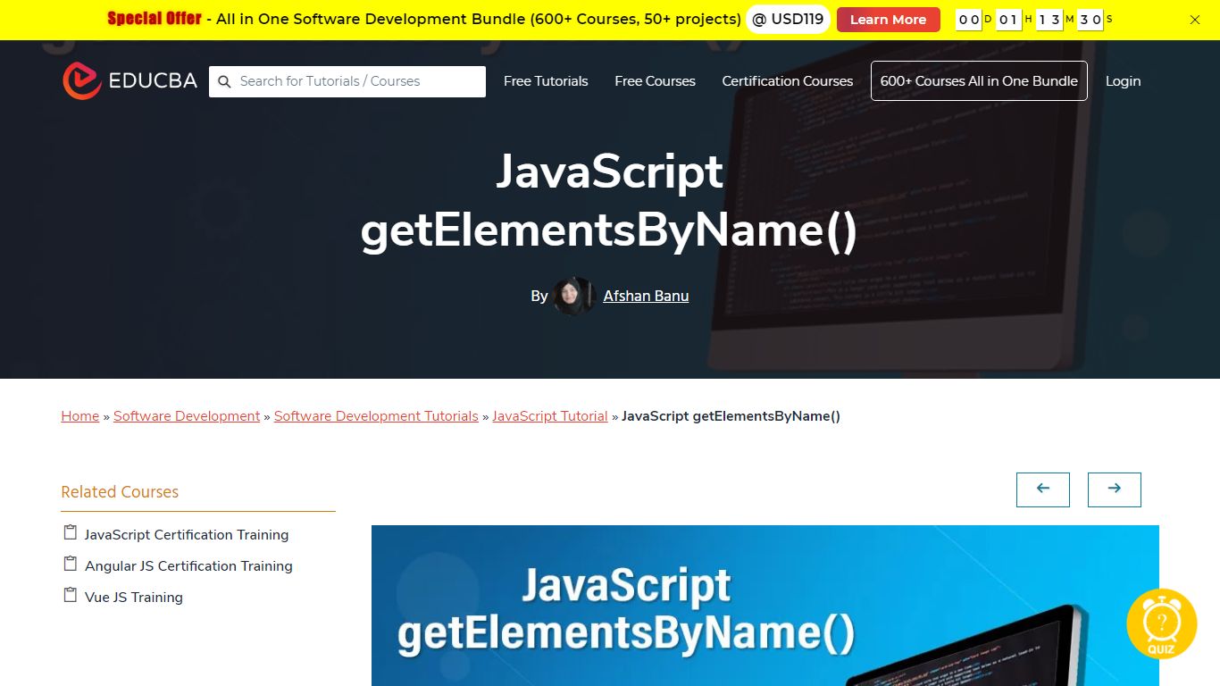 JavaScript getElementsByName() | Example to Implement - EDUCBA